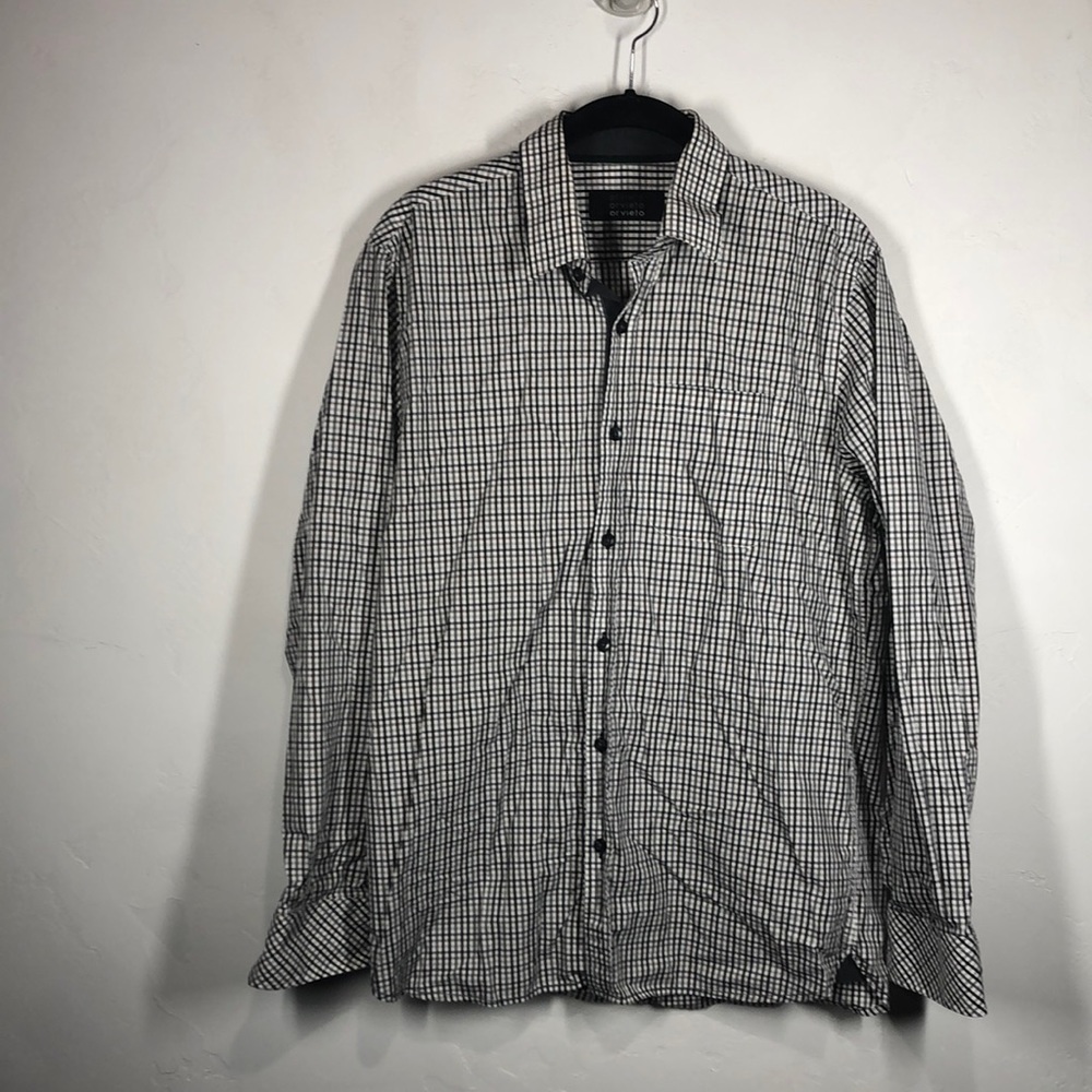 Orvieto brown plaid dress shirt size medium